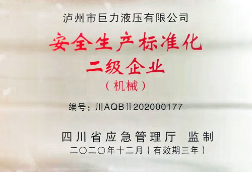 安全生产标准化二级企业