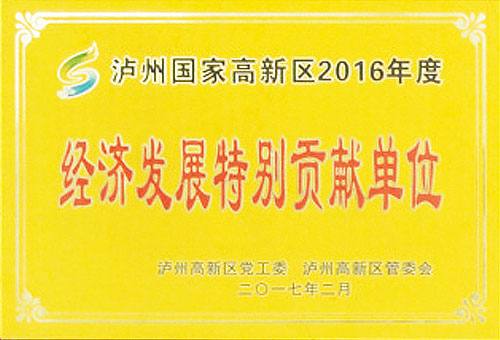 经济发展特别贡献单位
